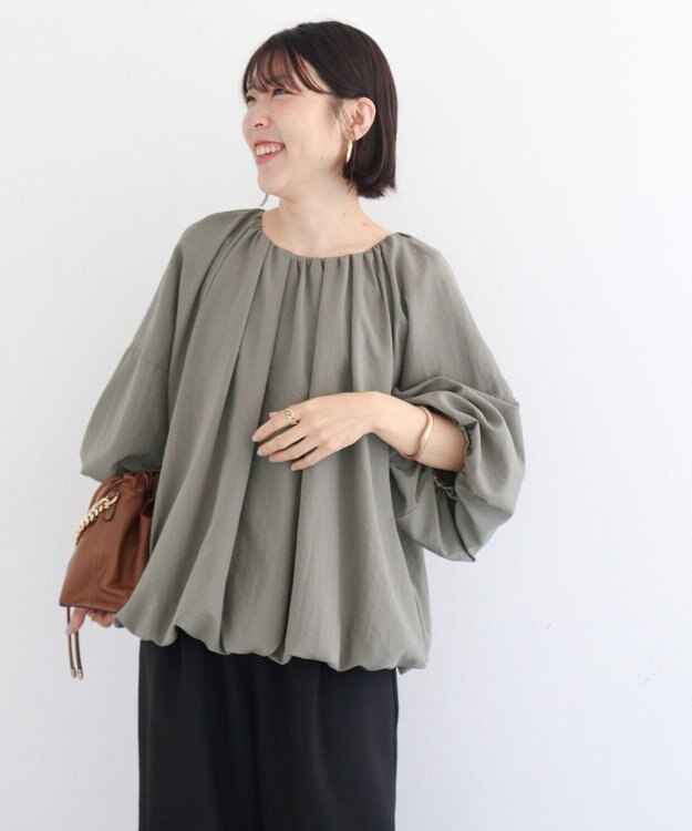 Green Parks ・ＥＬＥＮＣＡＲＥ　ＤＵＥ　バルーンブラウス Gray