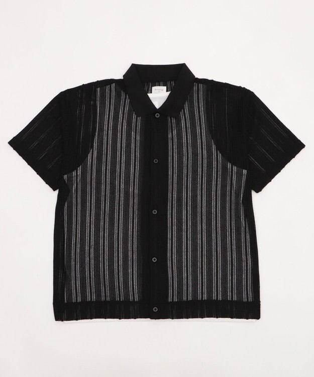 WEGO 【２点SET】アンサンブルシアーシャツ（SS） ブラック