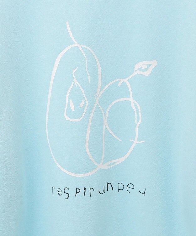 Green Parks 手書きプリントスウェット Sax