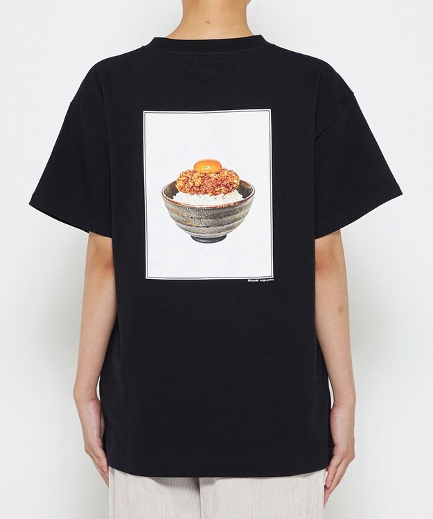 uncrave 【UNISEXあり】トンカツ Tシャツ（uncrave WHITE） ブラック