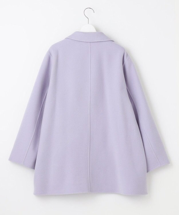 自由区 L ウールリバーショート コート テンダーブルー