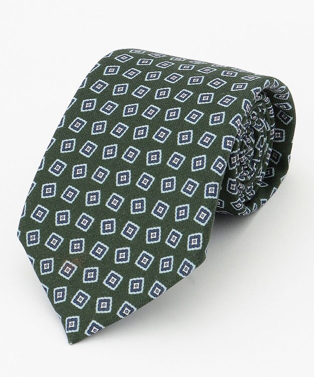 J.PRESS MEN 【ADAMLEY】ブロック小紋 ネクタイ グリーン系7