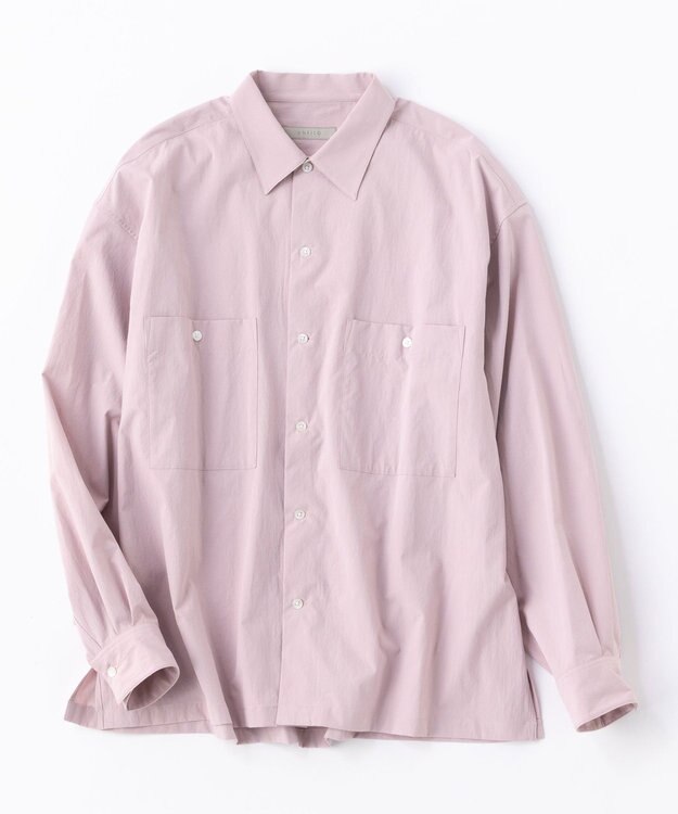 UNFILO MENS 【男女兼用】コンフォート カジュアル ワイドシャツ [24年秋冬商品] ダスティ ピンク