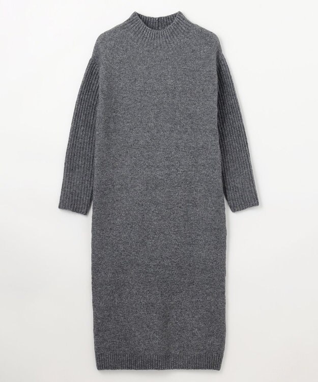 ANY フラッフィーニットワンピース チャコール