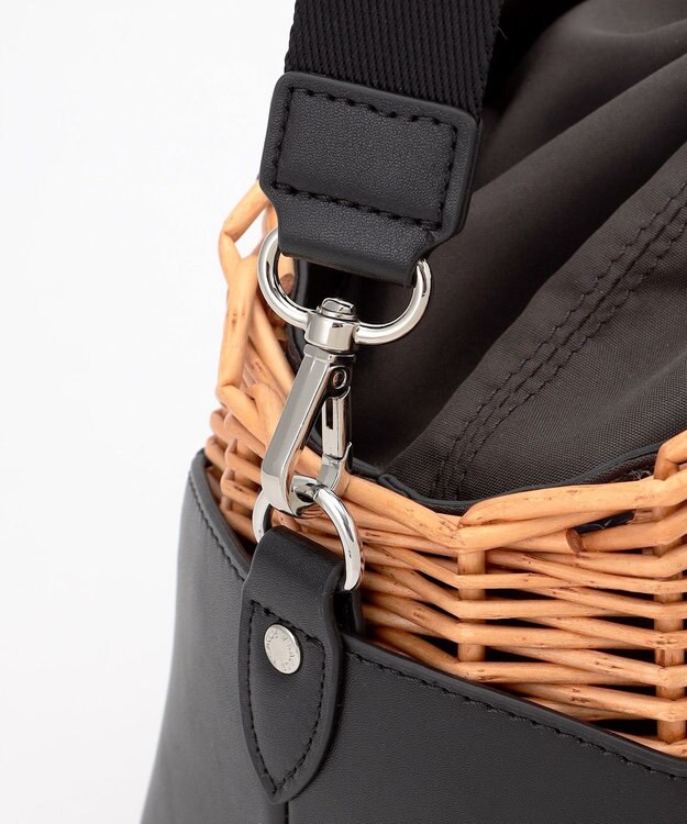 Y'SACCS 【ムック本掲載】ウィッカーバスケットショルダー ブラック