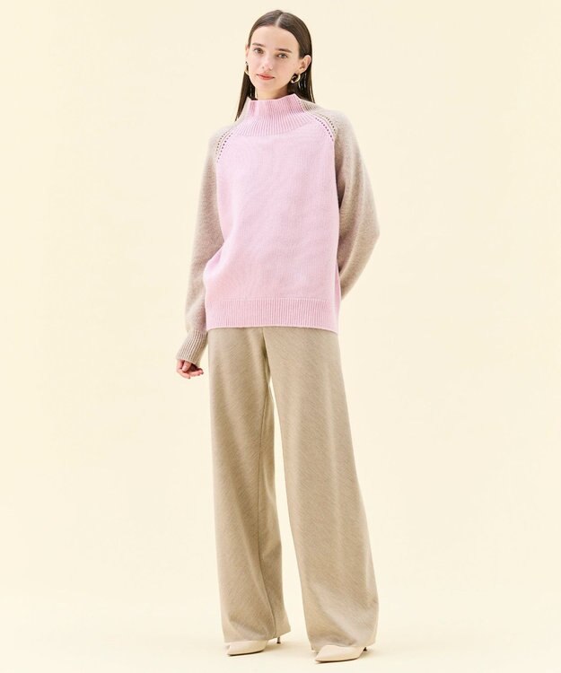 BEIGE， MONTAIGNE / イージーウエストウールワイドパンツ Taupe