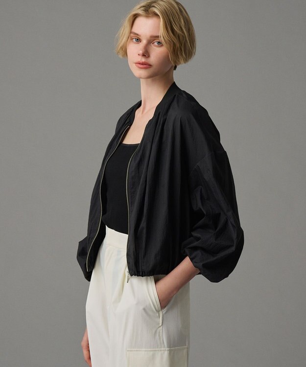 uncrave 【撥水・洗濯機洗い可】シアープルーフナイロン ブルゾン（uncrave STANDARD） ブラック