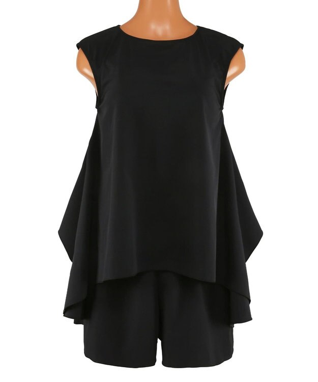 San-ai Resort（三愛水着楽園） 【UPF50＋】　タンクトップキュロット3点セット　9M・11L　【San-ai Resort（サンアイリゾート）】 ブラウン