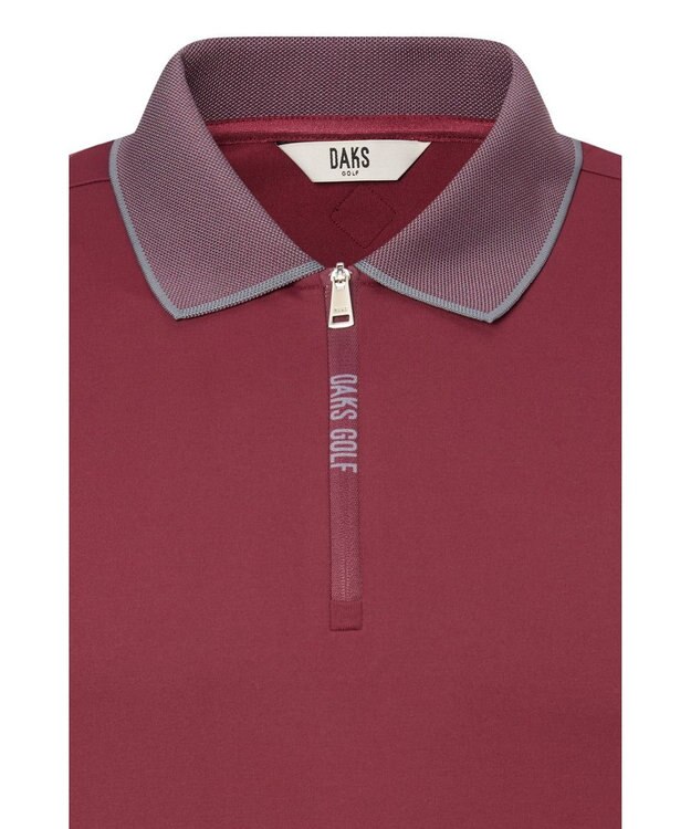 DAKS 【DAKS GOLF】カラーチップストレッチソフトTシャツ ボルドー