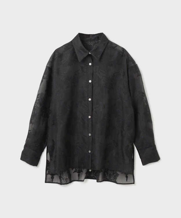 GRACE CONTINENTAL オーナメントオーバーシャツ ブラック