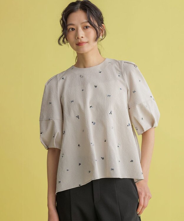 組曲 L 【WEB限定】ミニフラワーエンブロイダリー ブラウス ベージュ系7