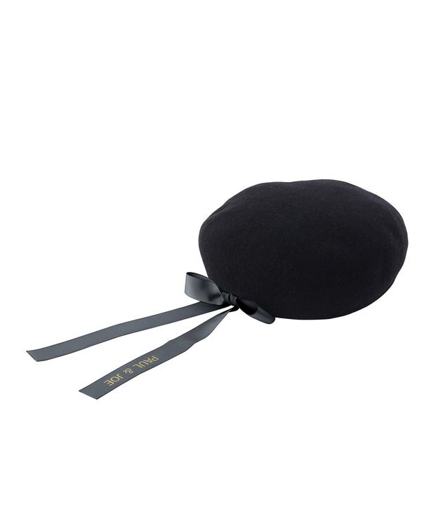 MOONBAT PAUL&JOE ACCESSOIRES (ポールアンドジョー アクセソワ) バックリボン ベレー帽 ブラック