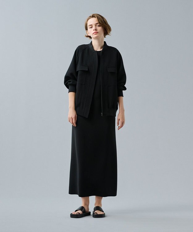 uncrave ウォッシャブルダブルクロス ブルゾン ブラック