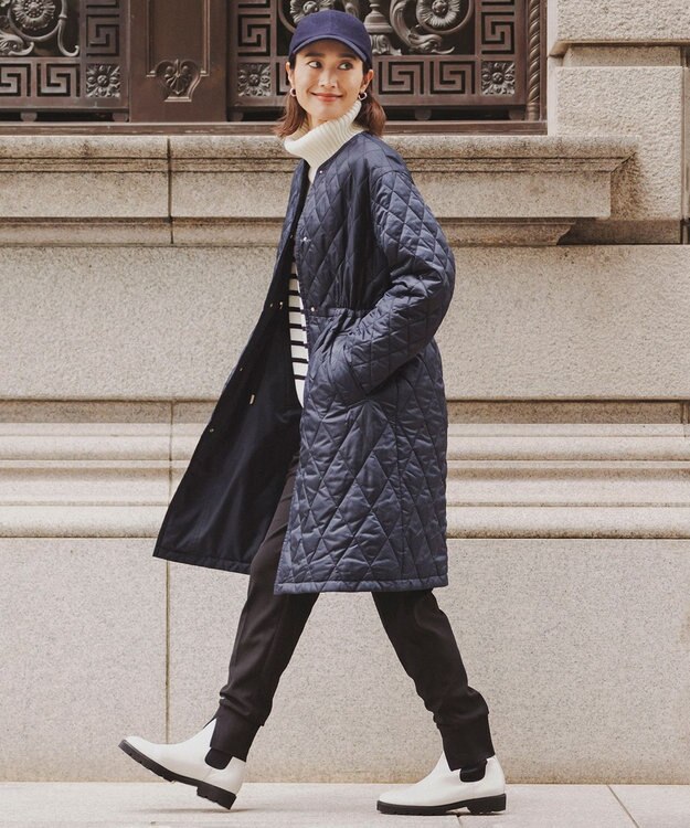 23区 サイドゴア ブーツ アイボリー系