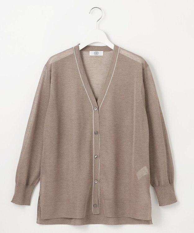J.PRESS LADIES 【WEB限定カラーあり・洗える】Vis/Peスパーク ニット カーディガン モカ系