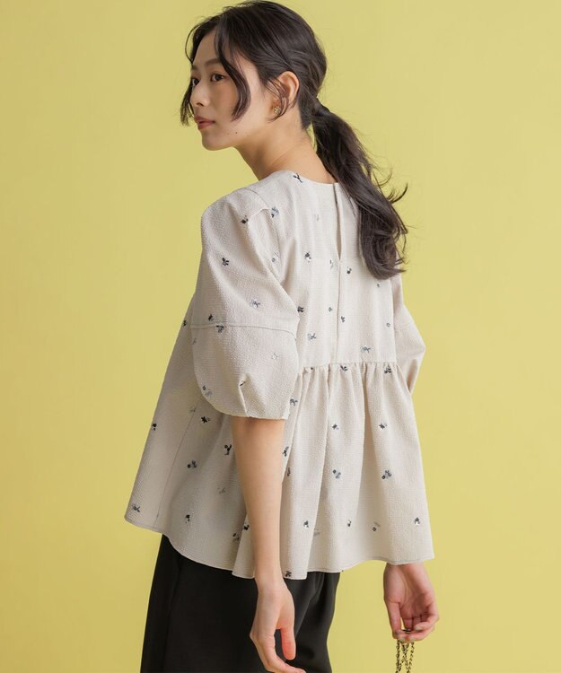 組曲 L 【WEB限定】ミニフラワーエンブロイダリー ブラウス ベージュ系7