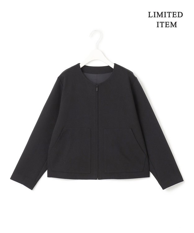 ICB L 【WEB限定・洗える】 コットンダンボール ブルゾン ブラック系