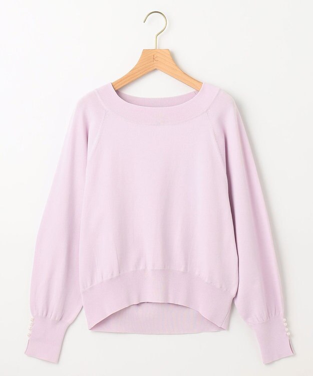 組曲 S 【パールボタン付】ブーケカラーリラクシー ニット ピンク系