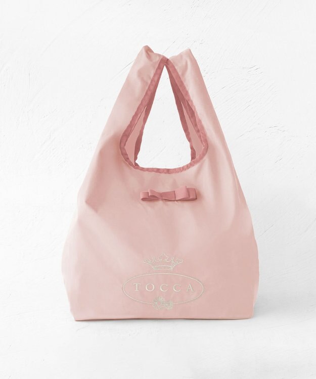 TOCCA 【WEB＆一部店舗限定】【折り畳み収納可能】POINT OF RIBBON ECOBAG エコバッグ ピンク系