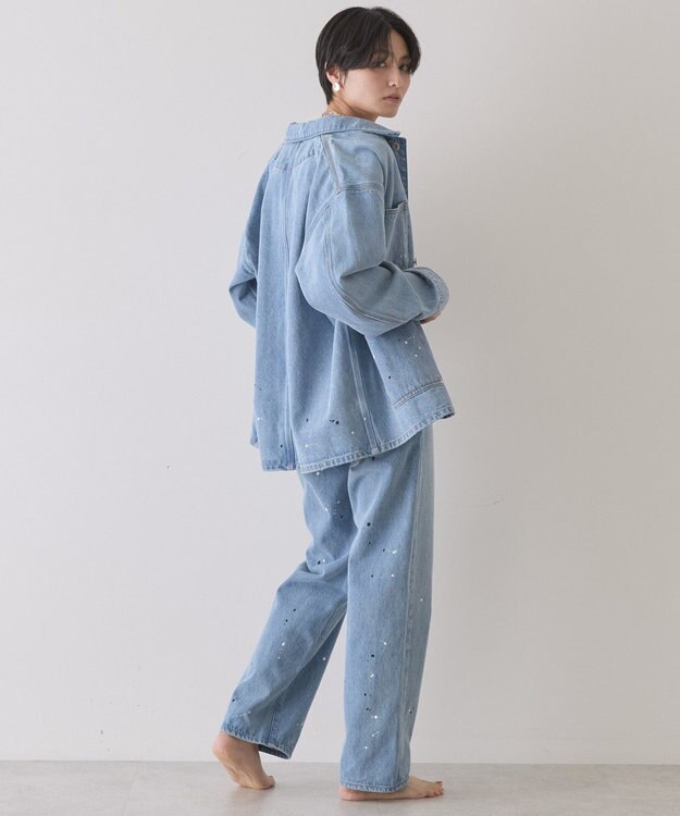 AMERICAN HOLIC ルーズストレートペイントデニム Light Indigo