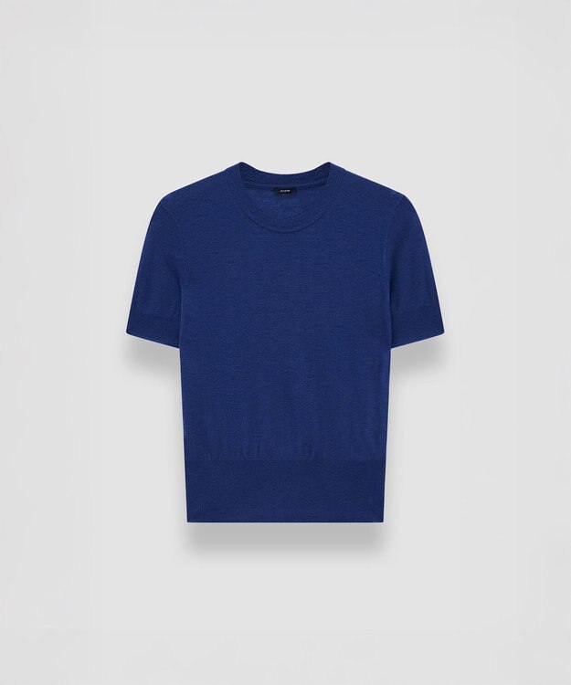 JOSEPH 【洗える】キャッシュエアー　ショートスリーブニット Cobalt