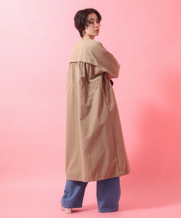 Green Parks ギャザードロストワンピース Beige