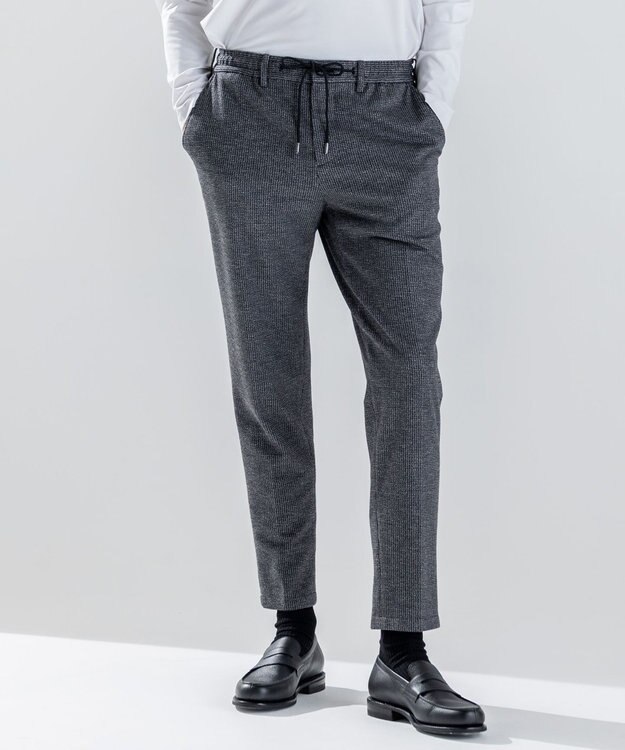 JOSEPH HOMME 新素材【ストレッチ/セットアップ対応】クリアドビージャージー  ドロスト付テーパードパンツ / PEGG CONVERTIBLE ライトグレー系