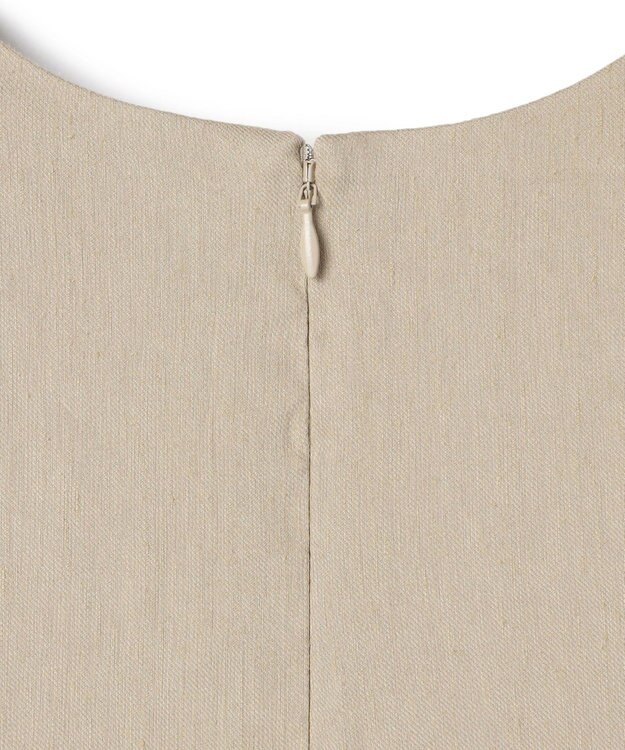 BEIGE， MICA / リネンブレンドノースリーブロングドレス  L.Taupe