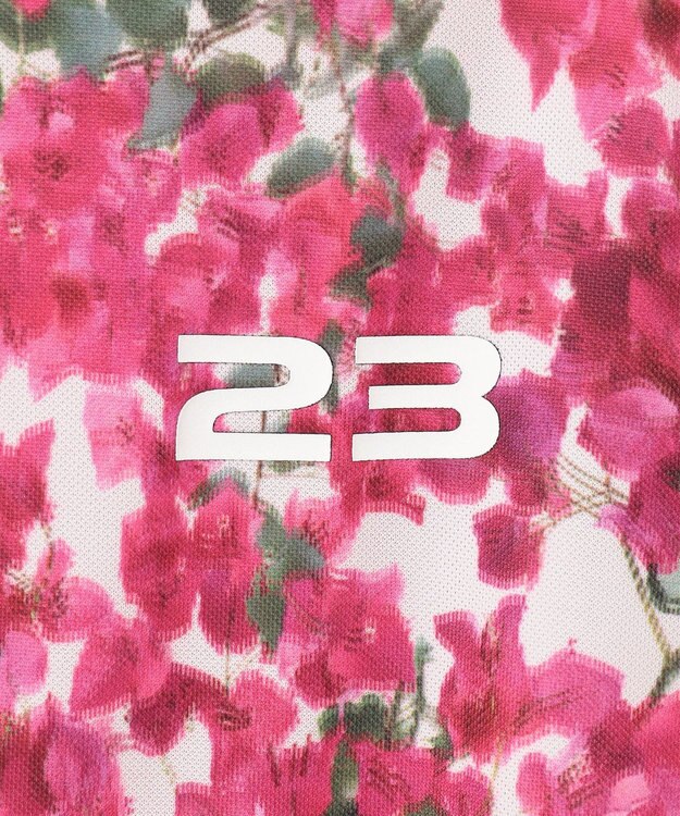 23区GOLF 【MEN】【接触冷感・UVケア・吸水速乾】ブーゲンビリア柄 ポロシャツ ピンク系5