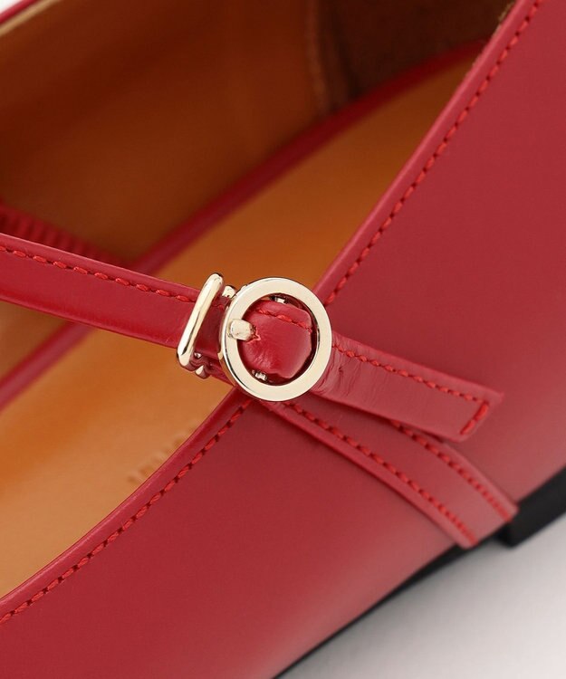 23区 ストラップ付フラットシューズ レッド系