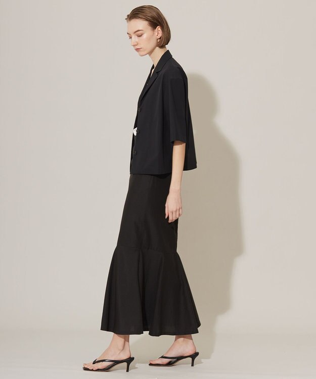 ICB 【洗える】 マイクロパナマボイル ジャケット ブラック系