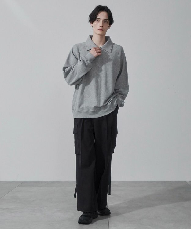 WEGO 【ウエストゴム】スーパーバギーカーゴスラックス ブラック