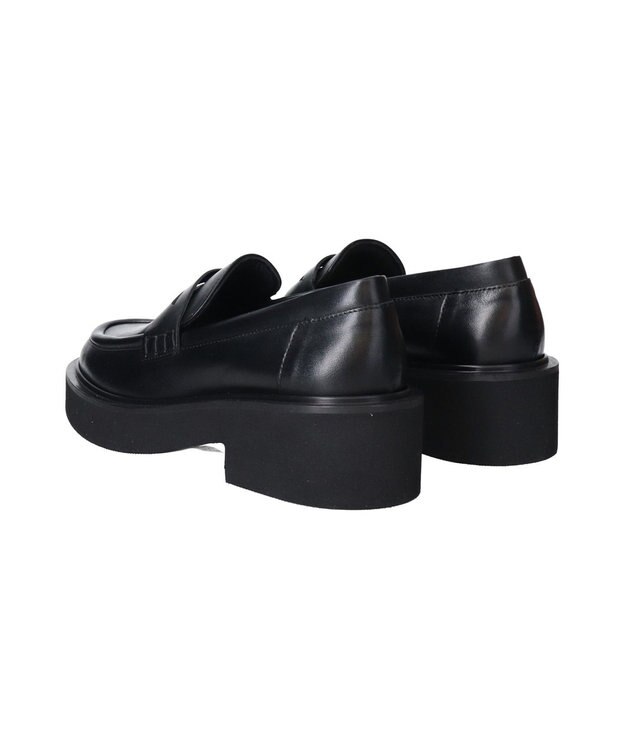 INTER-CHAUSSURES 【FABIO RUSCONI】ラウンドトウ厚底ローファー ブラック