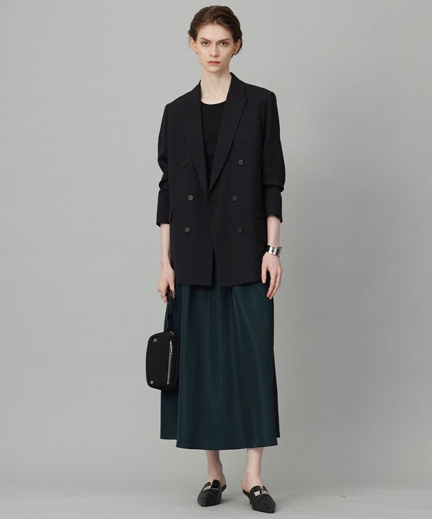 ICB 【洗える】オーガニックコットンリブ ノースリーブニット ブラック系