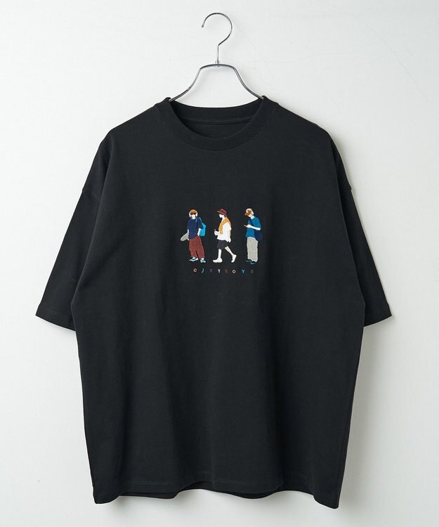 WEGO 【ユニセックス着用ITEM/綿100%/MLサイズ展開】CITY　BOYS　T（S） ブラック