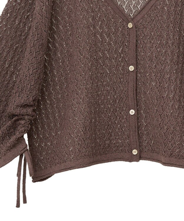 AMERICAN HOLIC 2WAYレース編みニットカーディガン Brown