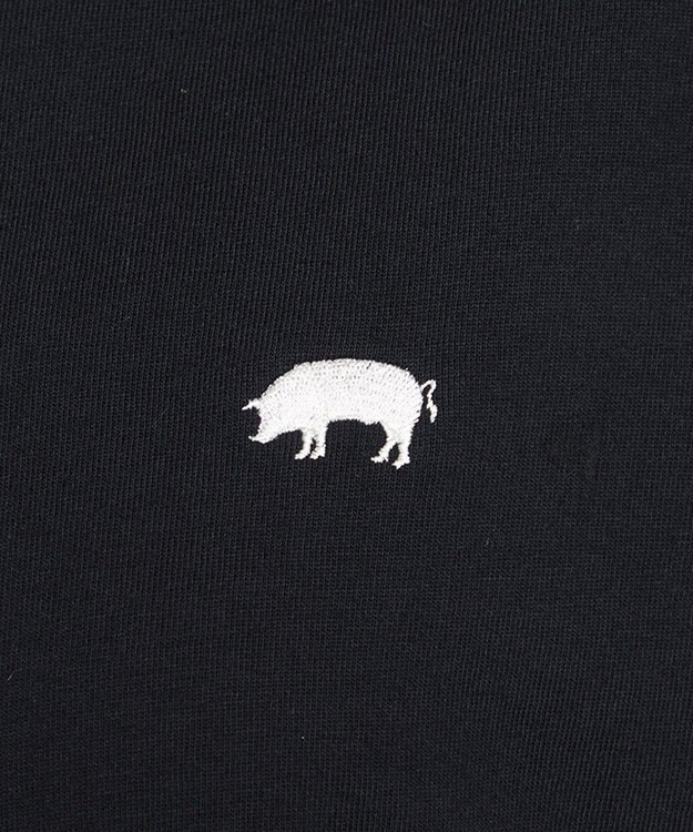 uncrave 【UNISEXあり】トンカツ Tシャツ（uncrave WHITE） ブラック