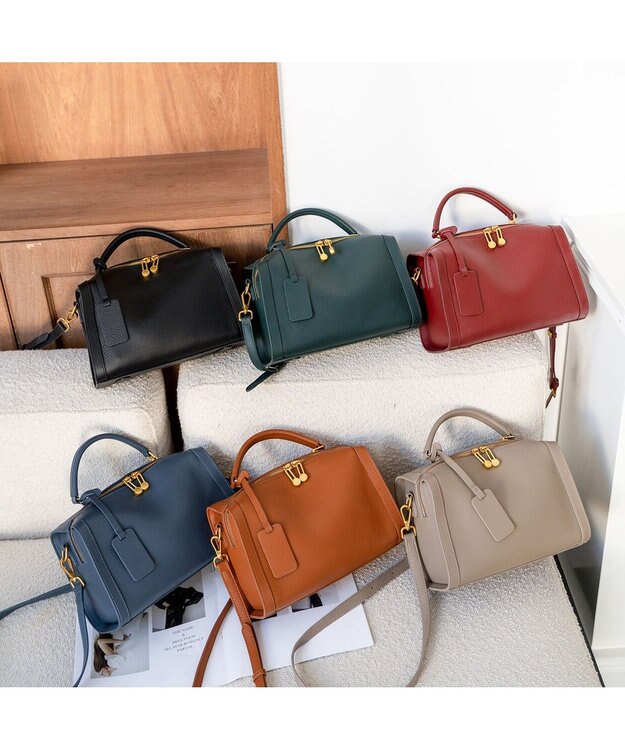 style code ［RICKERS/リッカーズ］ナチュラルレザーミニボストンバッグ グレー