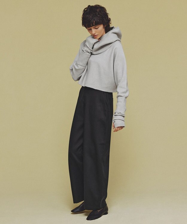 UNFILO ふわふわニット アームウォーマー グレー