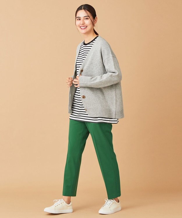 ANY 【ウエストゴム/ストレッチ/裏起毛】シークレットウォーム　テーパードパンツ 【WEB別注】ライトグリーン