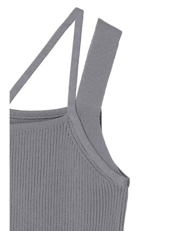 earth music&ecology レイヤードニットタンクトップ Blue