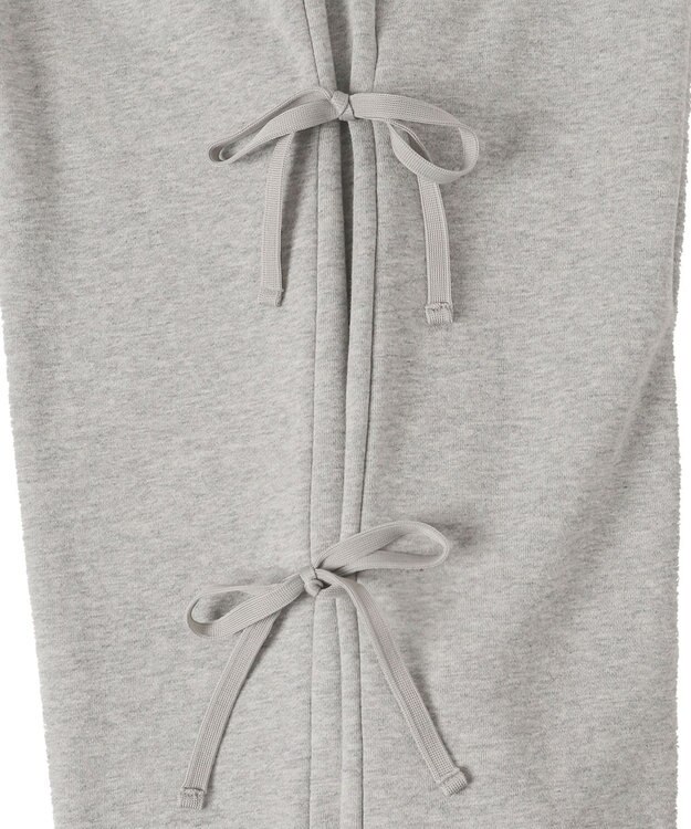 WEGO 【裏起毛】サイドリボンスウェットパンツ 杢グレー