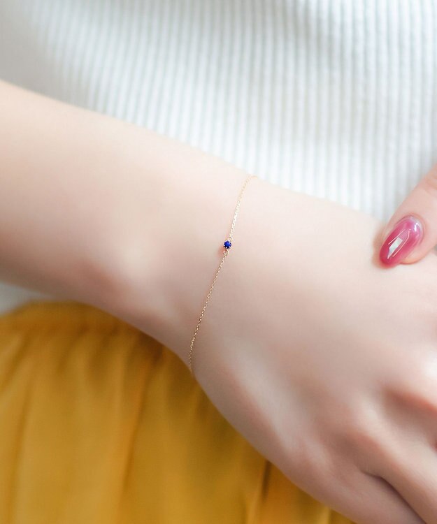 Phoebe 【K10】プチラピスラズリブレスレット　ネイビー/天然石/12月誕生石 ゴールド