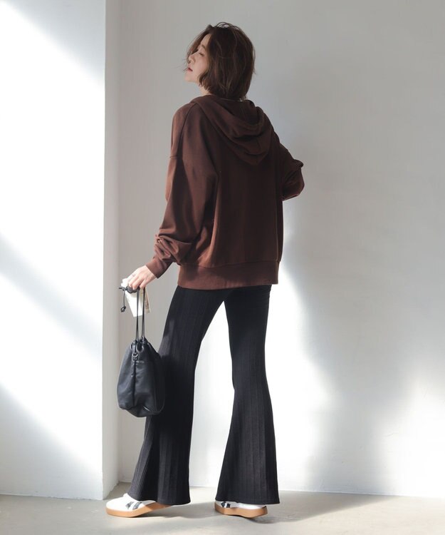 WEGO 【ユニセックス着用ITEM/MLサイズ展開】コンパクトフィットダブルZIPパーカー ブラウン