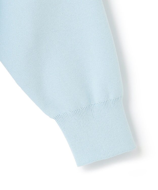 23区 【洗える】ラスターコットンポリエステル ニット スカイブルー系