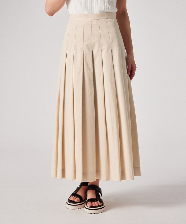 Paul Smith ピーチコットン プリーツスカート アイボリー