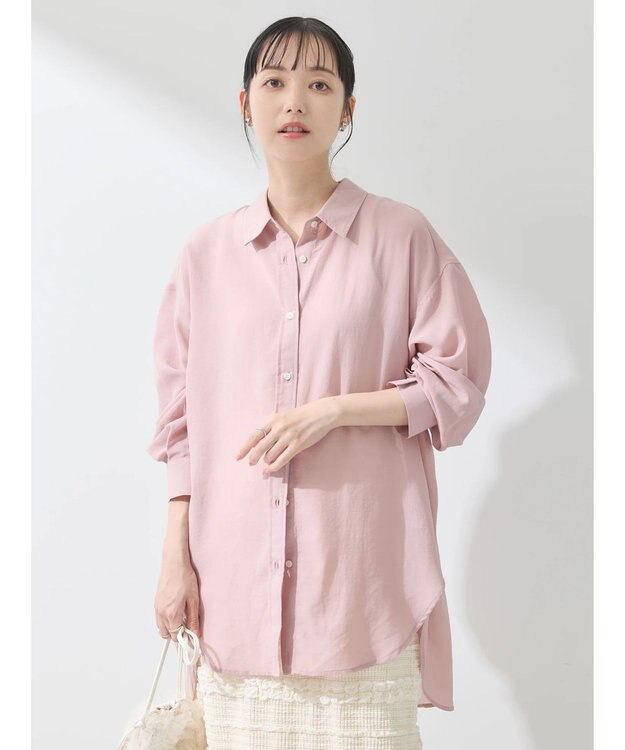 earth music&ecology シアーシャツ Pink