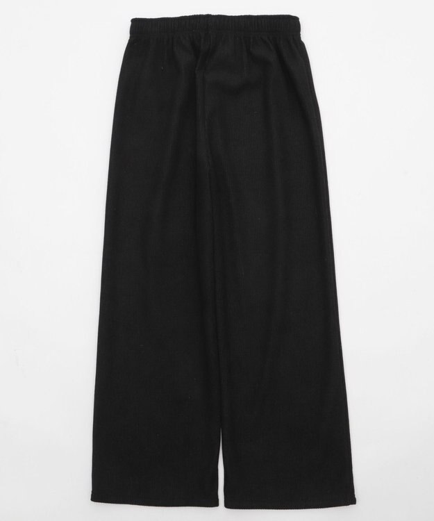 WEGO 【WEB限定/25年秋冬新作/ウエストゴム】裏ベロアワイドイージーパンツ ブラック