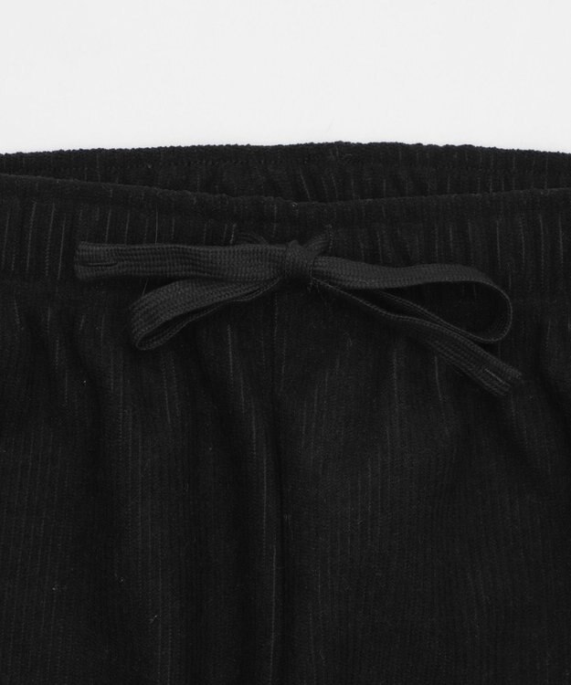 WEGO 【WEB限定/25年秋冬新作/ウエストゴム】裏ベロアワイドイージーパンツ ブラック