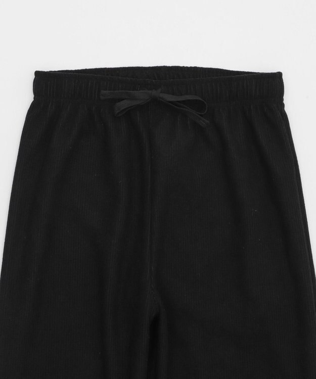 WEGO 【WEB限定/25年秋冬新作/ウエストゴム】裏ベロアワイドイージーパンツ ブラック